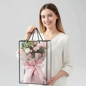 Line Bag Transparente Medidas: 24.5 × 15 × 35 cm